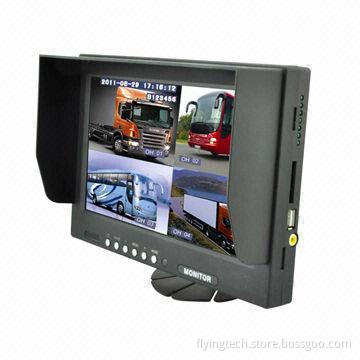 Car DVR Rear View System with 9-inch TFT Monitor and 4CH Video Input